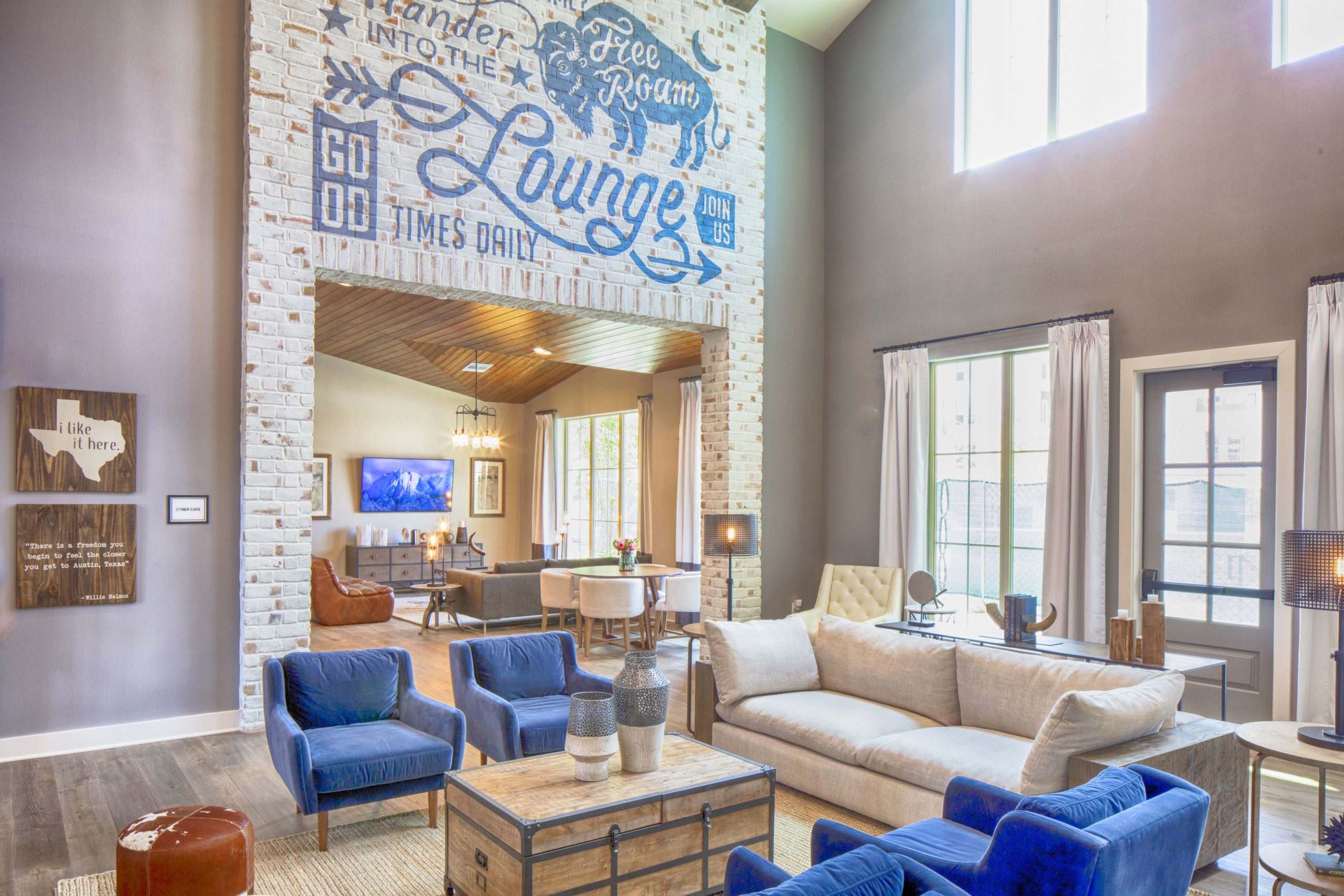 The Ace – Round Rock, TX - Clubhouse Lobby and Mural