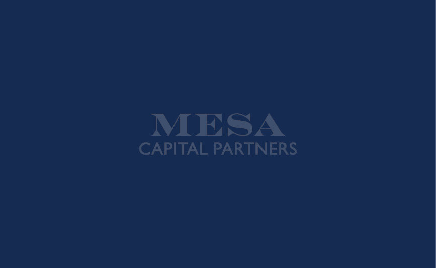 Mesa Capital Partners Logo on Blue Background